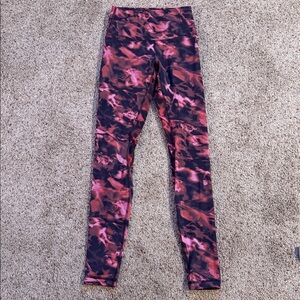 Lululemon Athletica Pink and Black Patterned Leggings